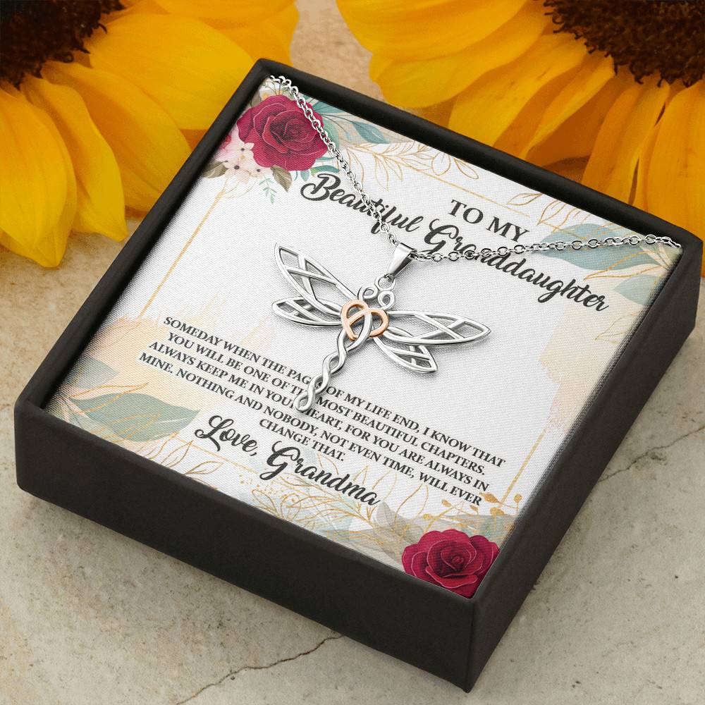 To My Beautiful Granddaughter You Will Be One Of The Most Beautiful Chapters Dragonfly Pendant Necklace To My Beautiful Granddaughter You Will Be One Of The Most Beautiful Chapters Dragonfly Pendant Necklace