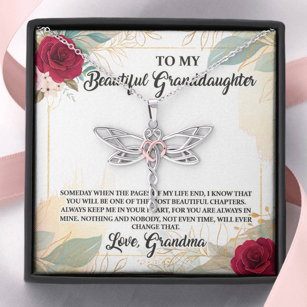 To My Beautiful Granddaughter You Will Be One Of The Most Beautiful Chapters Dragonfly Pendant Necklace To My Beautiful Granddaughter You Will Be One Of The Most Beautiful Chapters Dragonfly Pendant Necklace