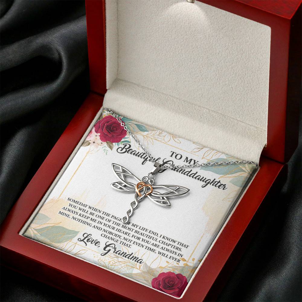 To My Beautiful Granddaughter You Will Be One Of The Most Beautiful Chapters Dragonfly Pendant Necklace To My Beautiful Granddaughter You Will Be One Of The Most Beautiful Chapters Dragonfly Pendant Necklace
