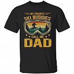 Ski Buddies Shirt, Black, Unisex T-Shirt