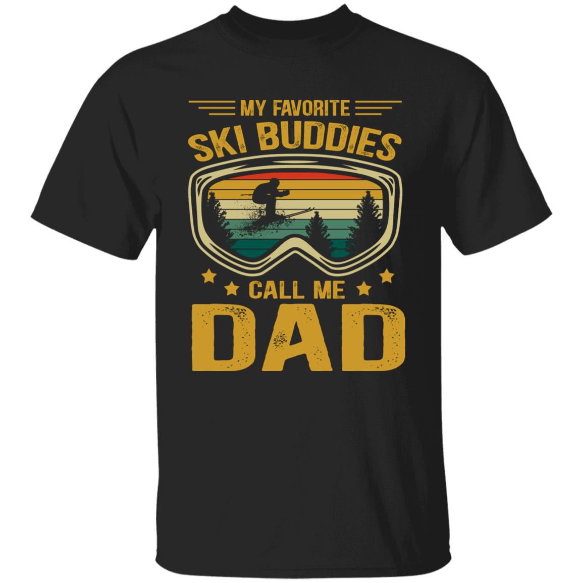 Ski Buddies Shirt, Black, Unisex T-Shirt
