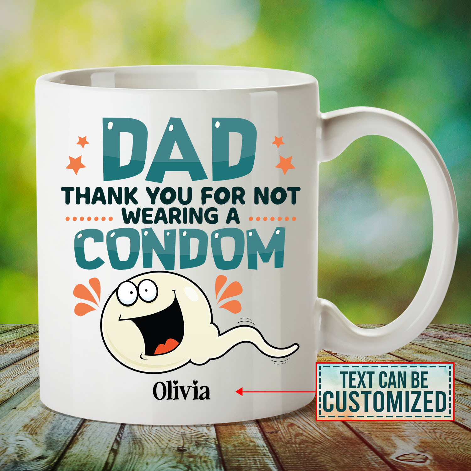7VT. Dad Not Wearing Condom mug mk2