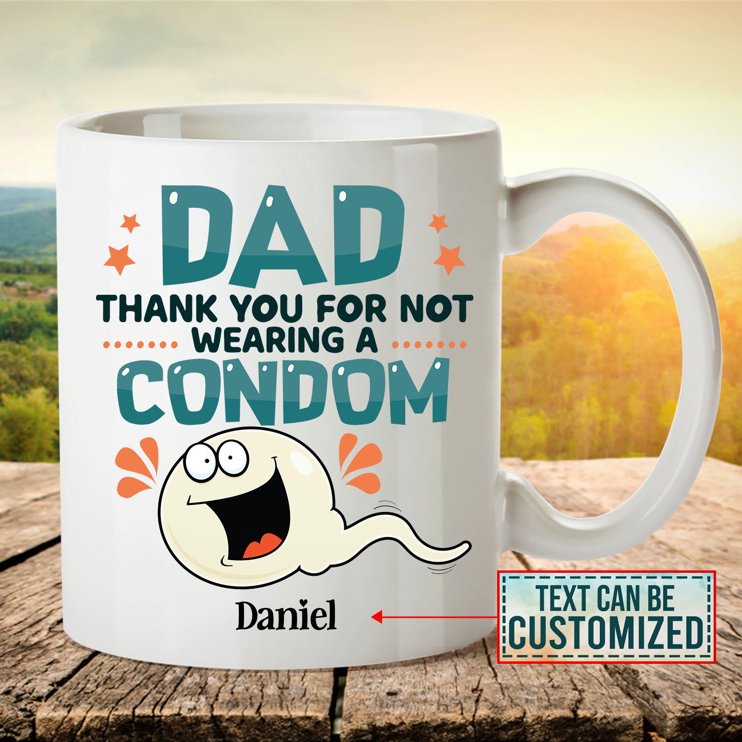 7VT. Dad Not Wearing Condom mug mk3