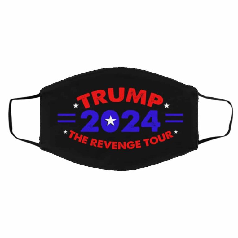 trump mask, White, Cloth Face Cover – Medium/Large