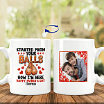 Personalized Photo Started From Your Balls Now I'm Here Happy Father's Day Ceramic Coffee Mug - Travel Mug