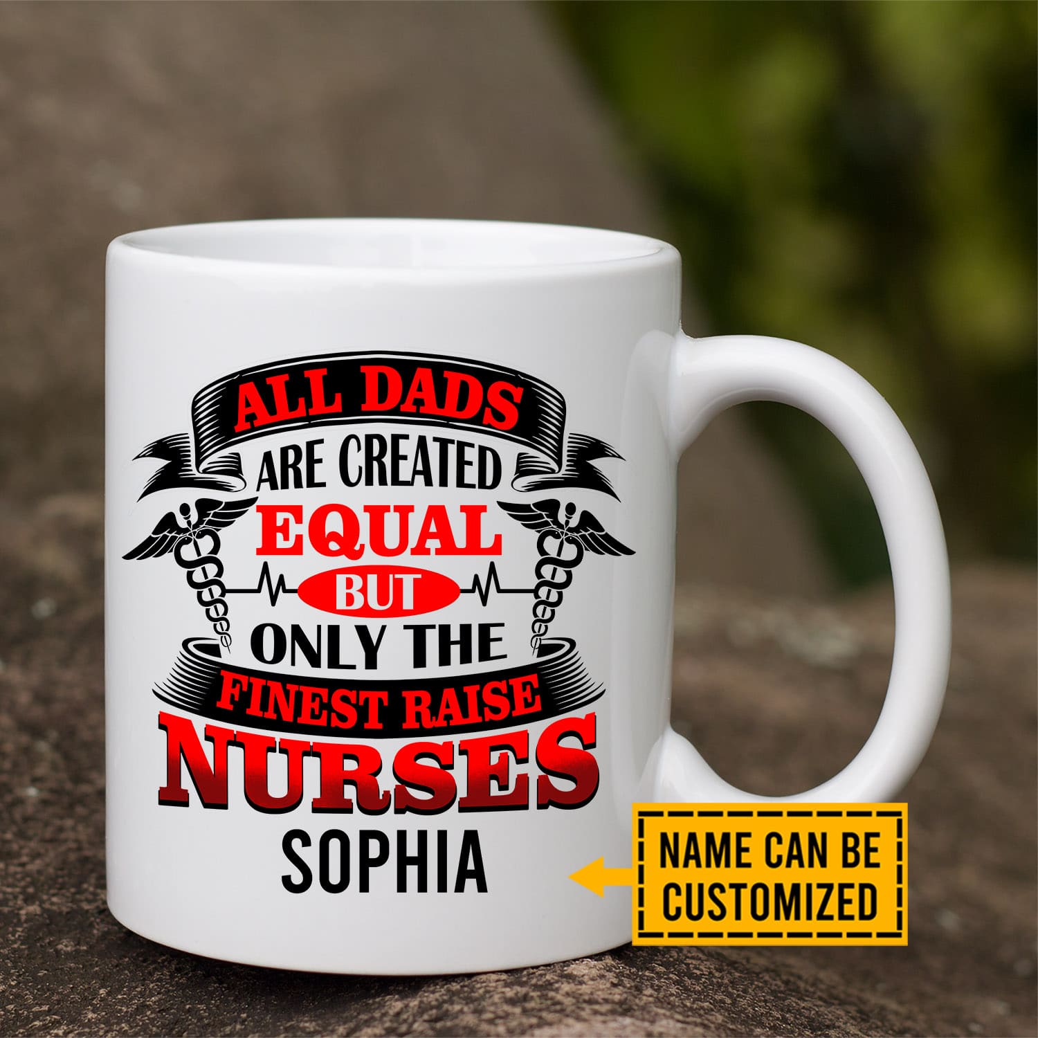 7VT. All Dads Are Created Equal Nurse mug mk3