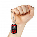 Personalized Photo the Only Thing I Love More than Being a Firefighter Is Being a Dad Dogtag Pendant Necklace