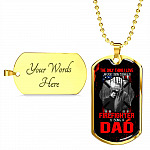 Personalized Photo the Only Thing I Love More than Being a Firefighter Is Being a Dad Dogtag Pendant Necklace