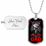 Personalized Photo the Only Thing I Love More than Being a Firefighter Is Being a Dad Dogtag Pendant Necklace