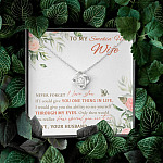 To My Smokin' Hot Wife Never Forget I Love You From Husband Love Knot Necklace To My Smokin' Hot Wife Never Forget I Love You From Husband Love Knot Necklace