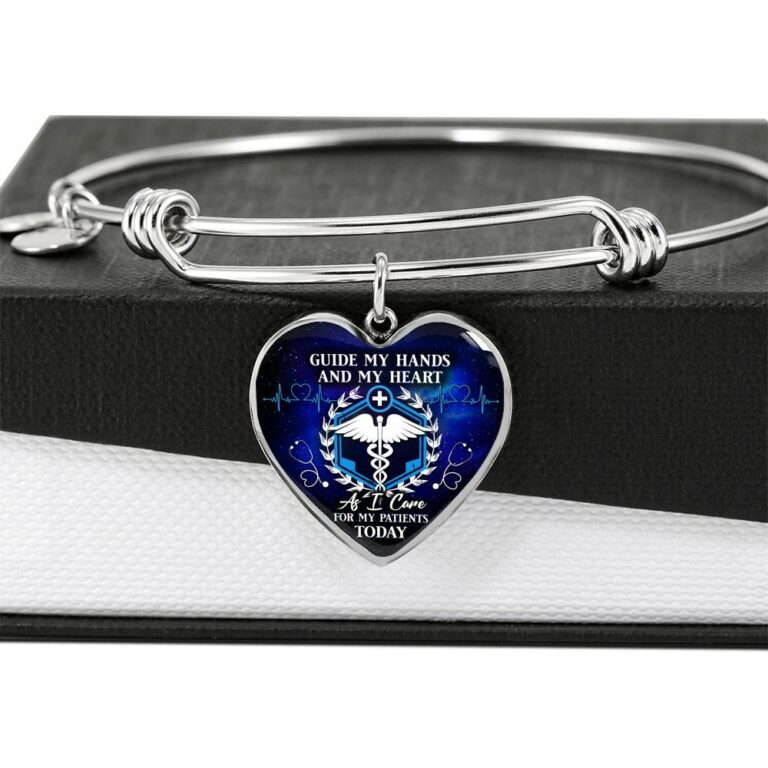 Guide My Hands And My Heart As I Care For My Patients Today Heart Pendant Necklace
