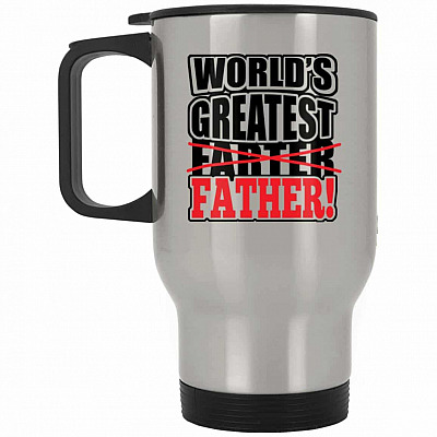 14 oz. Silver Travel Mug