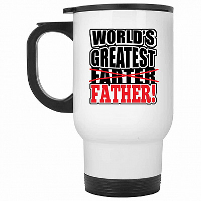 14 oz. White Travel Mug
