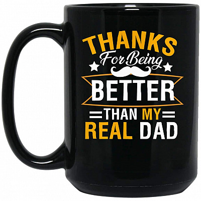15 oz. Black Mug