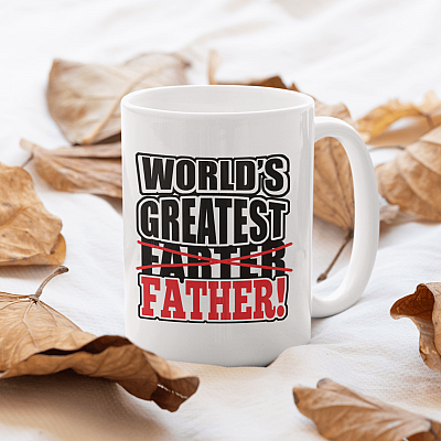 Alternative view of World's Greatest Farter I Mean Father Funny Ceramic Coffee Mug - Water Bottle - Beer Stein