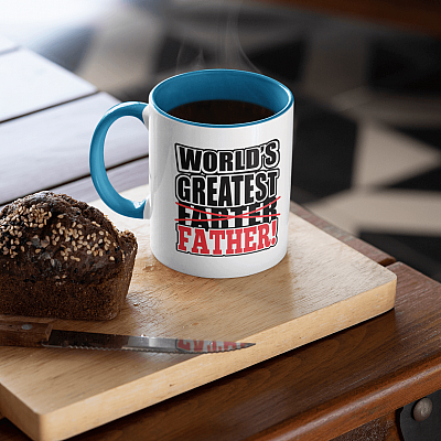 Alternative view of World's Greatest Farter I Mean Father Funny Accent Coffee Mug - Funny Fathers Day Gifts Mug