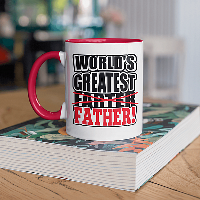 World's Greatest Farter I Mean Father Funny Accent Coffee Mug - Funny Fathers Day Gifts Mug