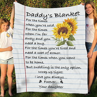 Handwriting Daddy's Blanket For The Times When You're Cold Fleece Blanket - Mink Blanket - Woven Blanket