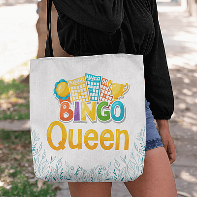 Bingo Queen All Over Print Tote - Shoulder Bag