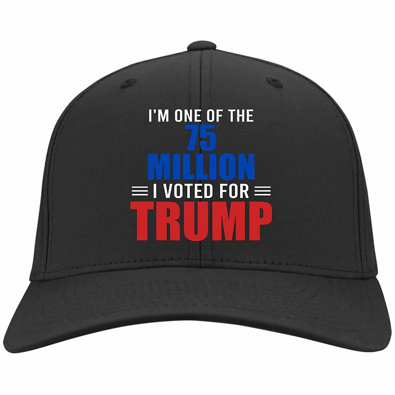 I'm One Of The 75 Million, Black, Twill Cap