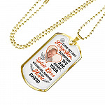 Personalized Photo Gone yet Not Forgotten Although We Are Apart Dogtag Pendant Necklace
