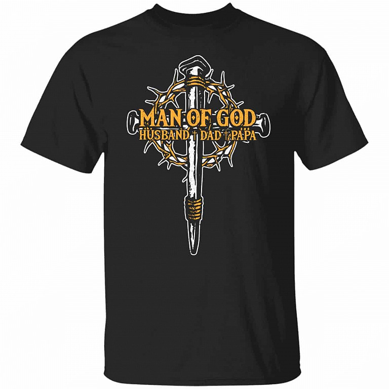 Christian Cross Man Of, Black, Unisex T-Shirt