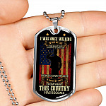 Father's Day Gifts for Veterans I Was Once Willing to Give My Life Dog Tag Pendant Necklace Father's Day Gifts for Veterans I Was Once Willing to Give My Life Dog Tag Pendant Necklace