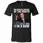 Joe Biden 48 Years Tshirt, Black, V-Neck T-Shirt
