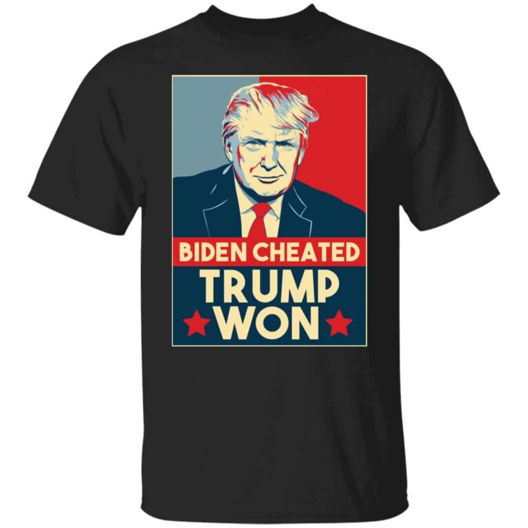 Biden Cheated tee, Black, Unisex T-Shirt