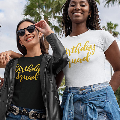 Alternative view of Birthday Squad - Birthday Outfit T-Shirt - V-Neck