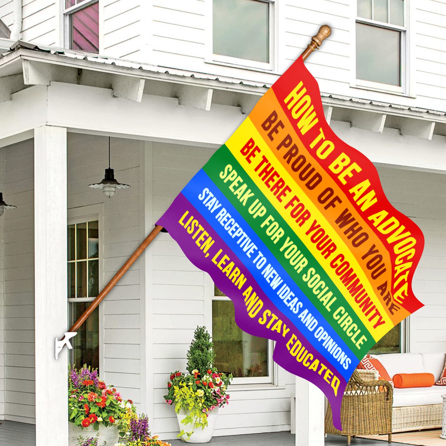 1. LGBT Flag (3) House Flag Mockup 7