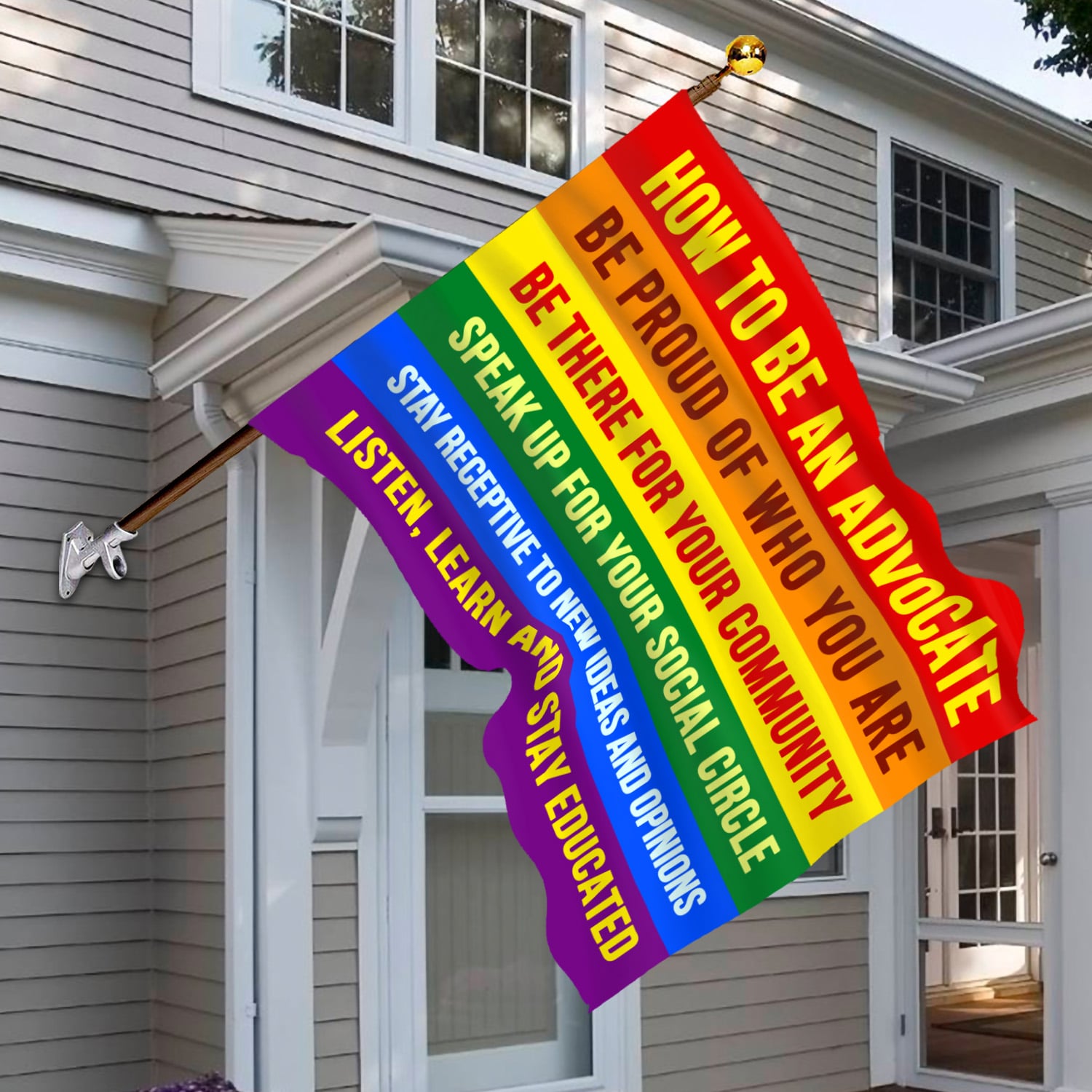 1. LGBT Flag (3) House Flag Mockup 6