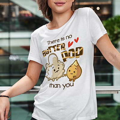 Alternative view of There Is No Butter Pop Than You T-Shirt - Funny Father's Day T-shirt - Father's Day Gift for Daddy