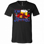 I'm Not Drunk I'm AmeriShirt, Black, V-Neck T-Shirt