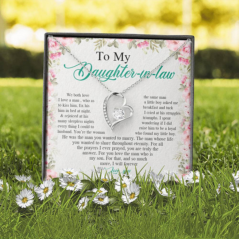 From Mother in Law to My Daughter in Law We Both Love the Same Man Forever Love Pendant Necklace