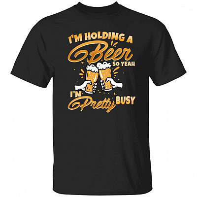 beer, Black, Unisex T-Shirt