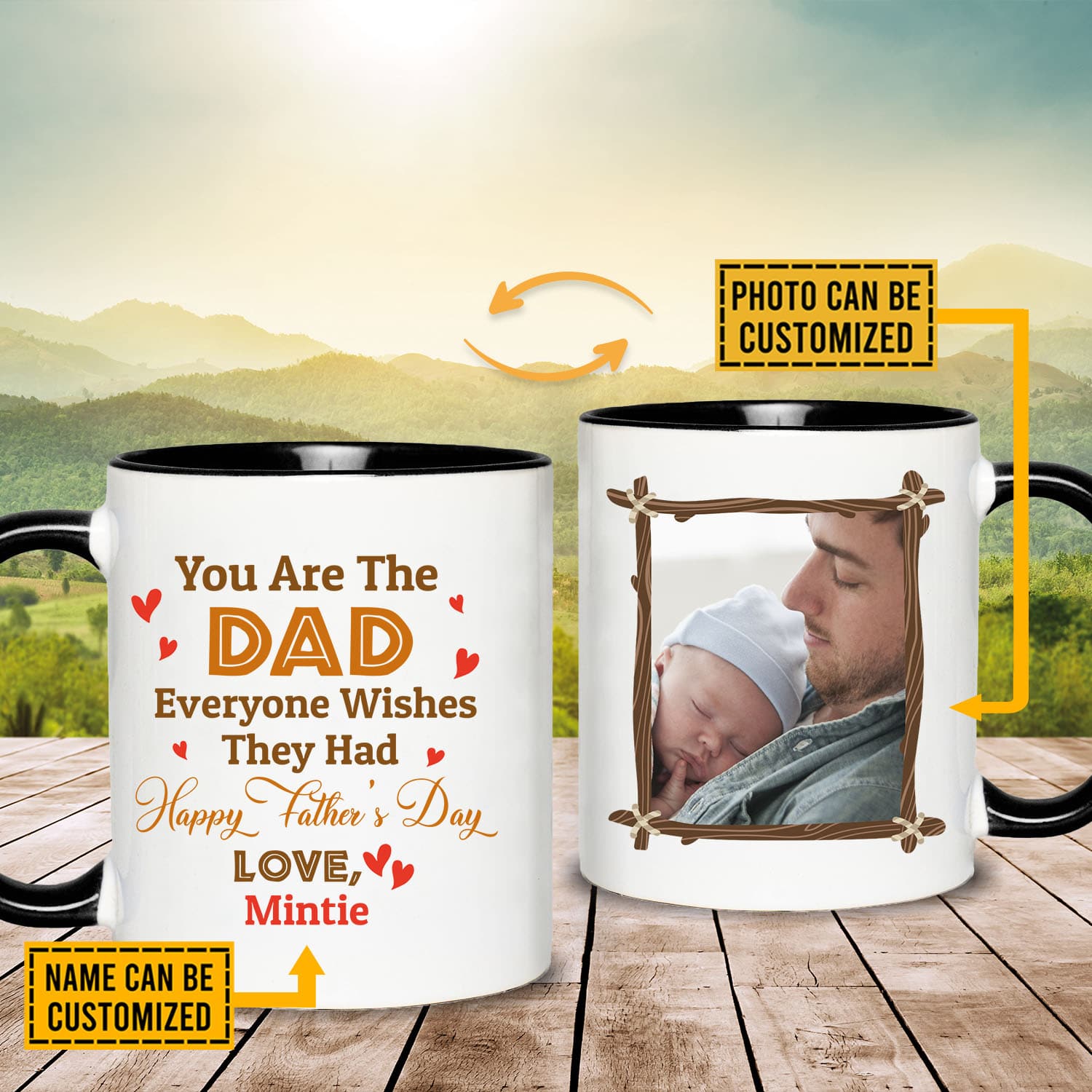 2VT. You Are The Dad Everyone Wish accent mug mk1