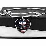 I'm Not Just Daddy's Little Girl I'm A Veteran's Daughter Luxury Heart Pendant Necklace - Daughter Of Veteran Gifts
