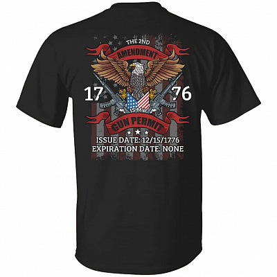 gun back t, Black, Unisex T-Shirt