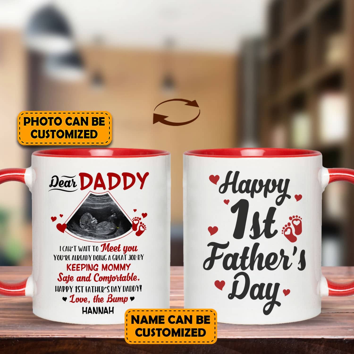 5VT. Dear Daddy I Can't Wait accent mug mk1