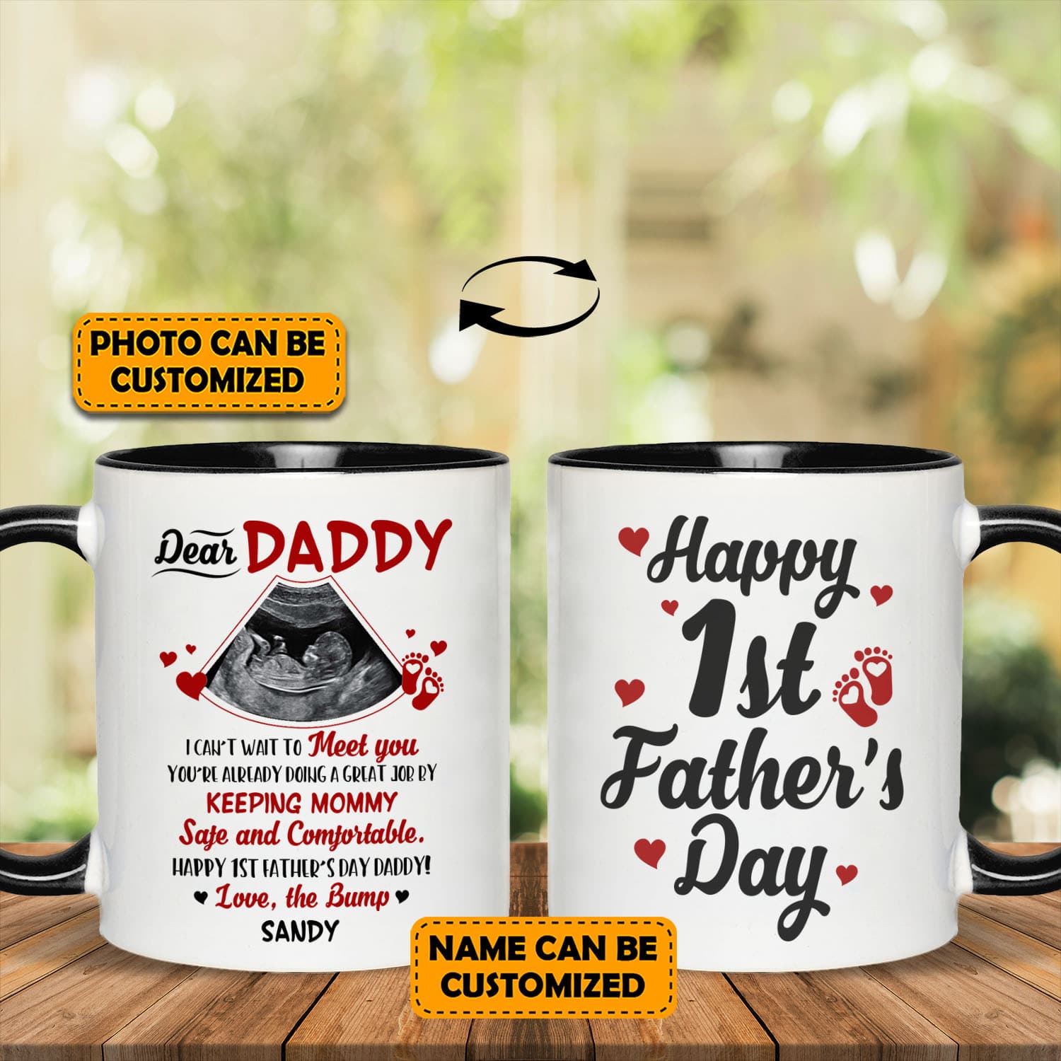 5VT. Dear Daddy I Can't Wait accent mug mk2