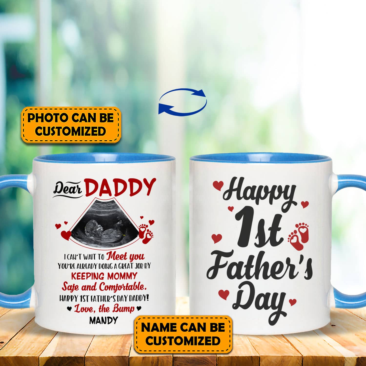 5VT. Dear Daddy I Can't Wait accent mug mk3