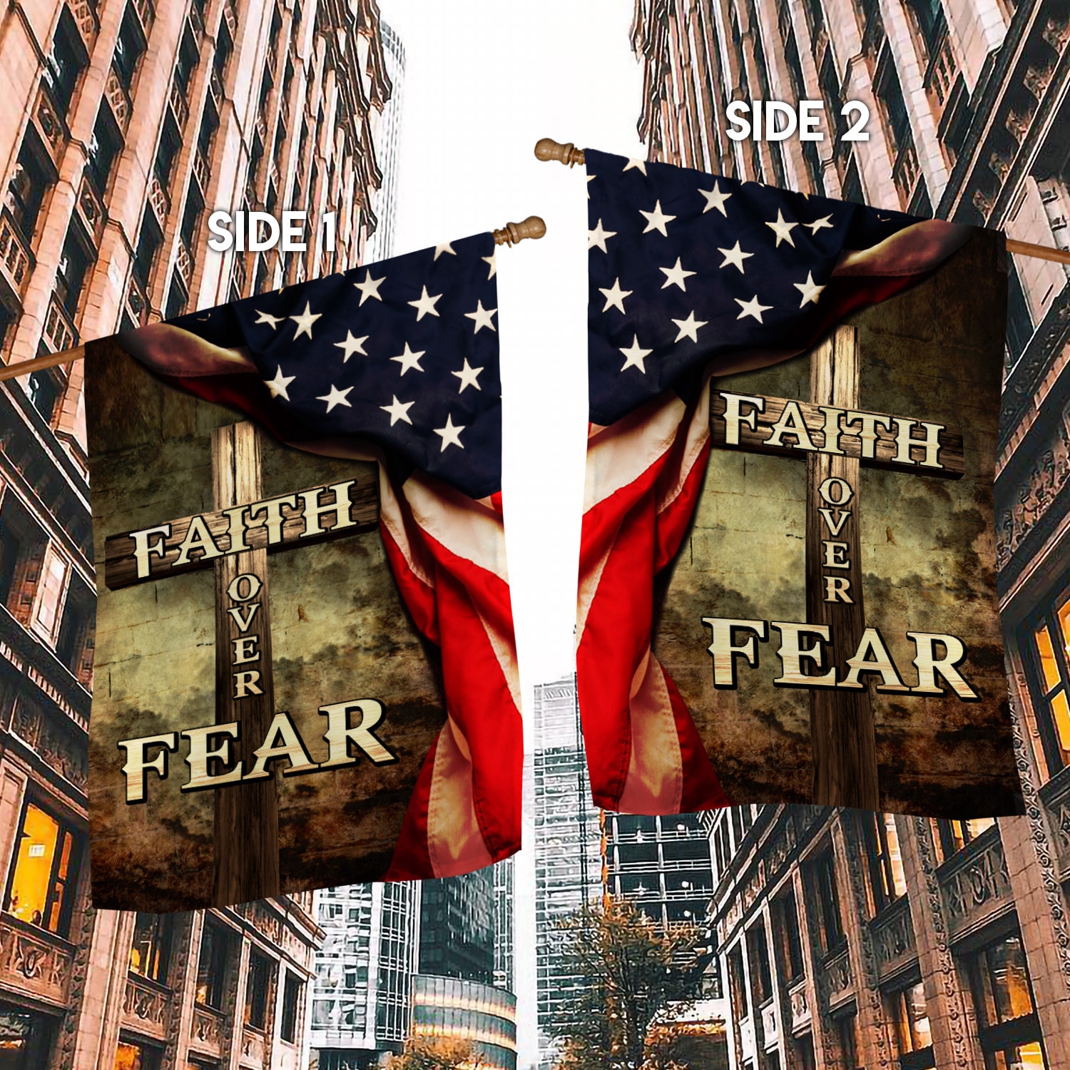 6. Faith Over Fear_1 House Flag Mockup 2 Side-1