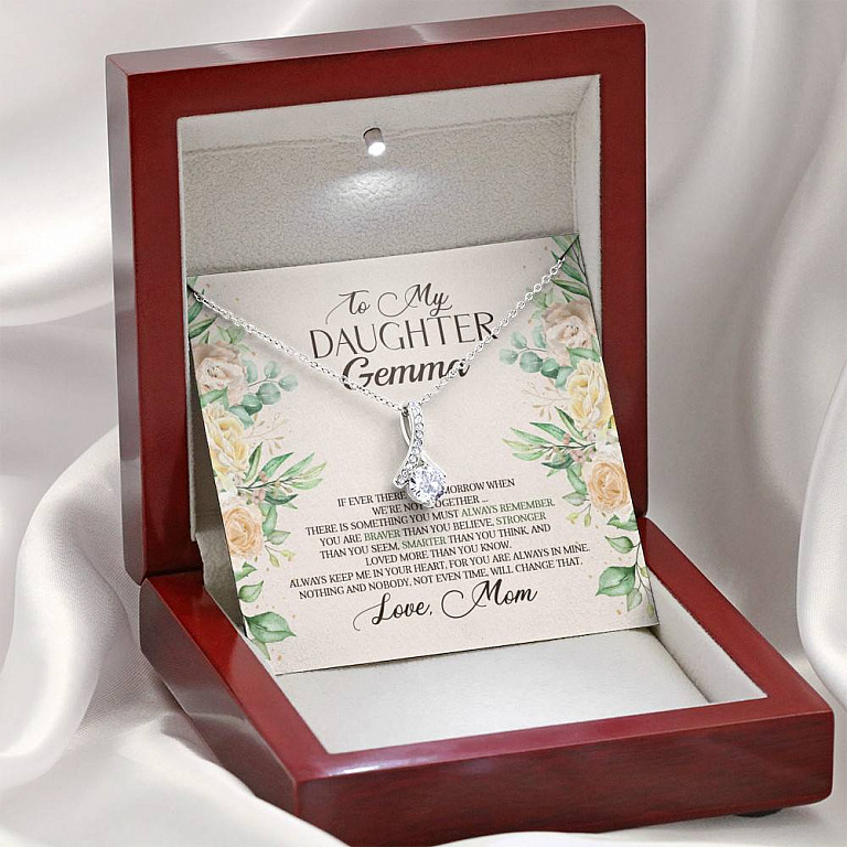 Personalized to My Daughter From Mom if Ever There Is Tomorrow Alluring Pendant Necklace