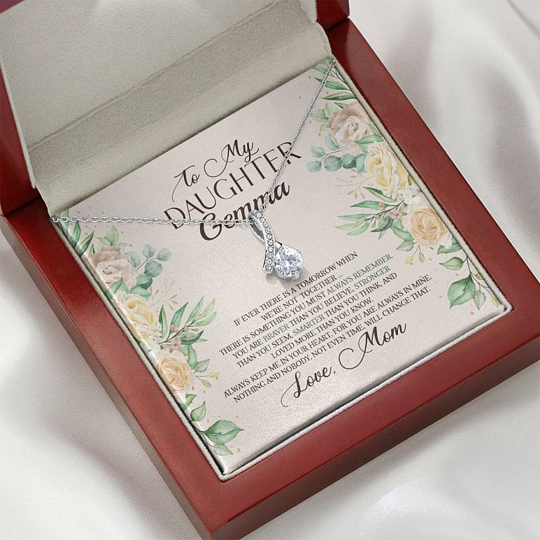 Personalized to My Daughter From Mom if Ever There Is Tomorrow Alluring Pendant Necklace