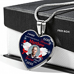 Custom Photo I Wish God Didn't Need You In Heaven I Need You Here Heart Pendant Necklace - Cardinal Memorial In Heaven Necklace