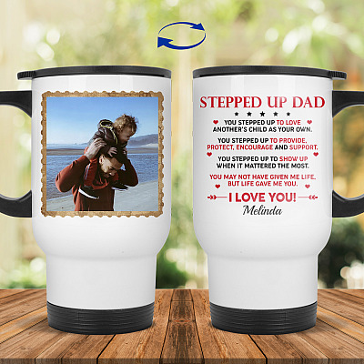 14 oz. White Travel Mug