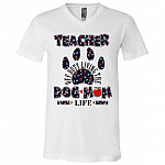 Teacher Off Duty Living The Shirt, White, V-Neck T-Shirt