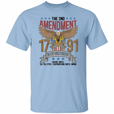The 2nd Amendment t, Light Blue, Unisex T-Shirt