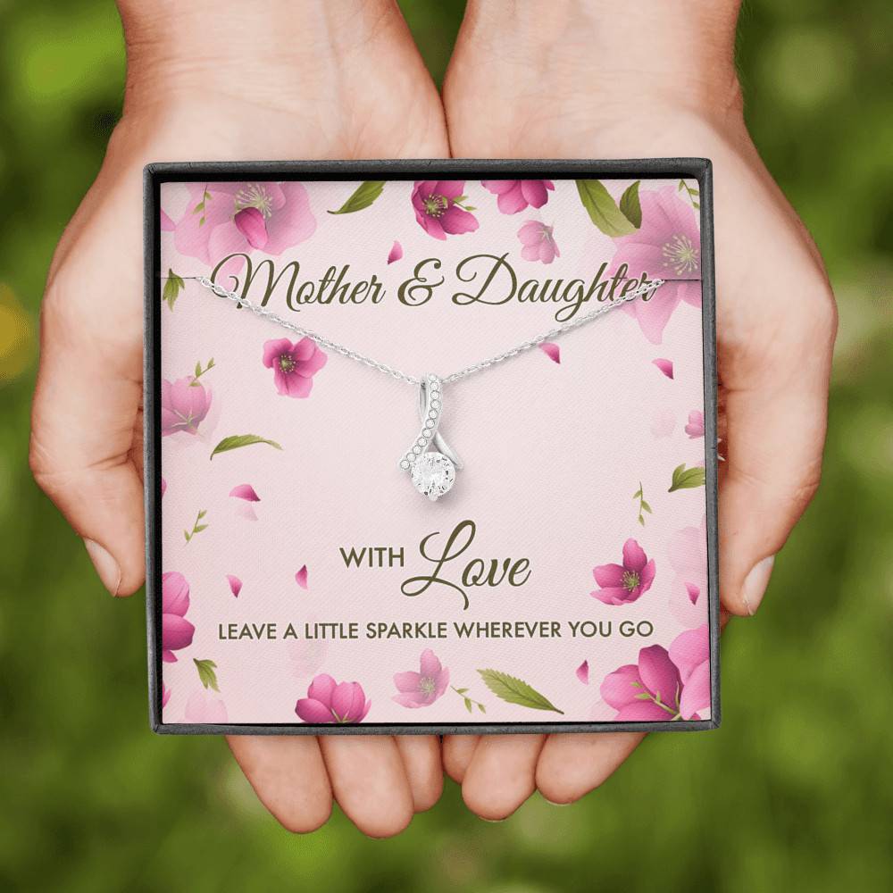 Mother And Daughter With Love Leave A Little Sparkle Wherever You Go Alluring Beauty Pendant Necklace